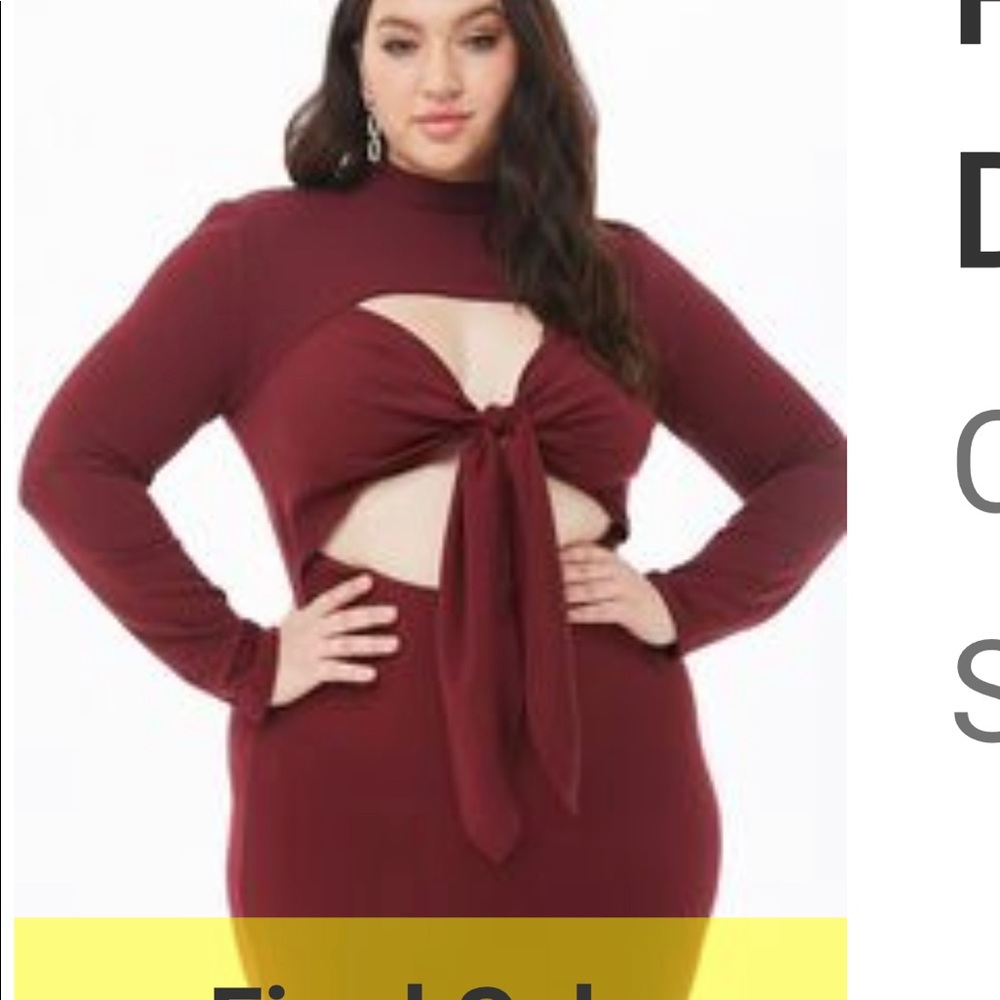 Bodycon Tie front Dress
